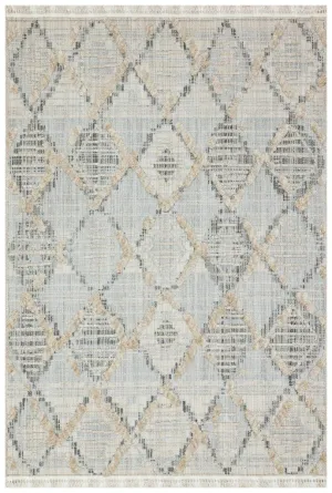 Vesta Scandinavian and Embossed Patterned Beige Area Rug 9561