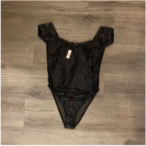 Victoria Secret Shimmer Bodysuit LE M NWT