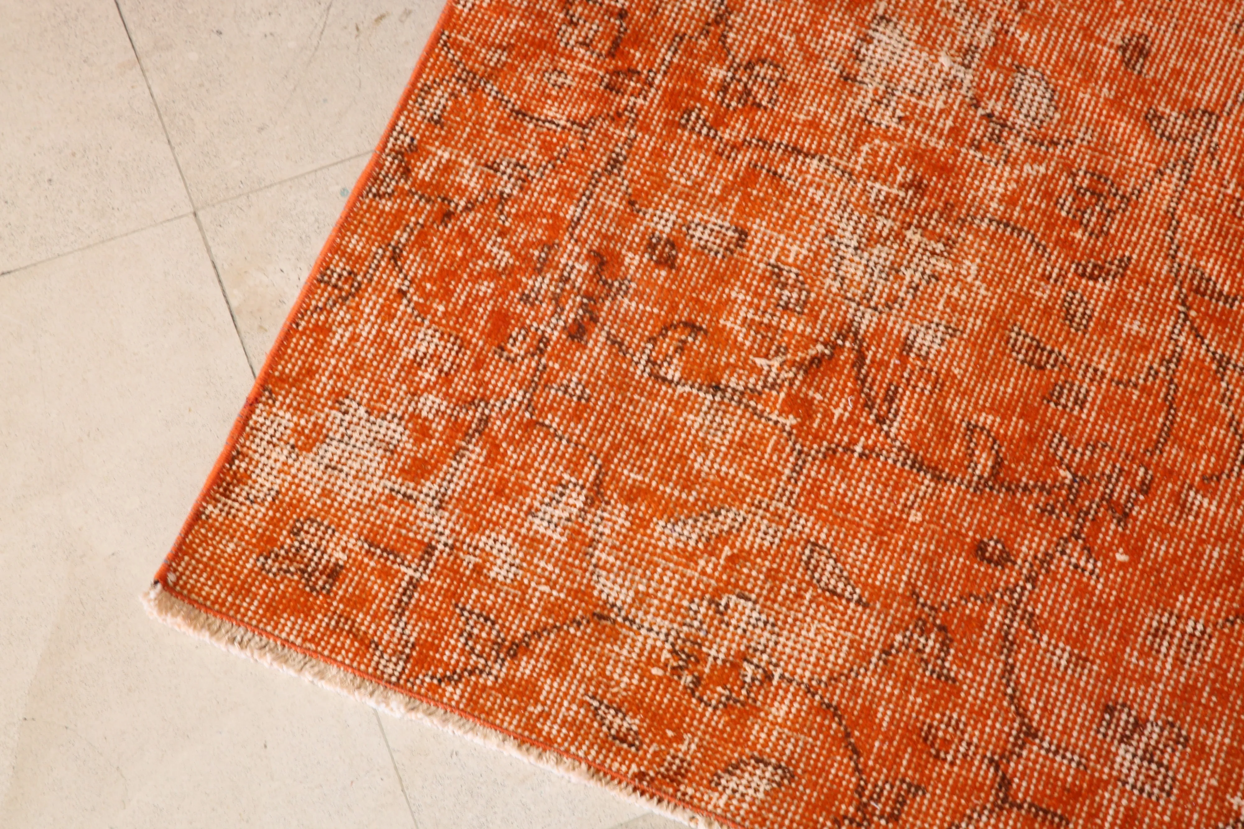 Vintage Mini Overdyed Turkish Rug 2.4ftx3.4ft