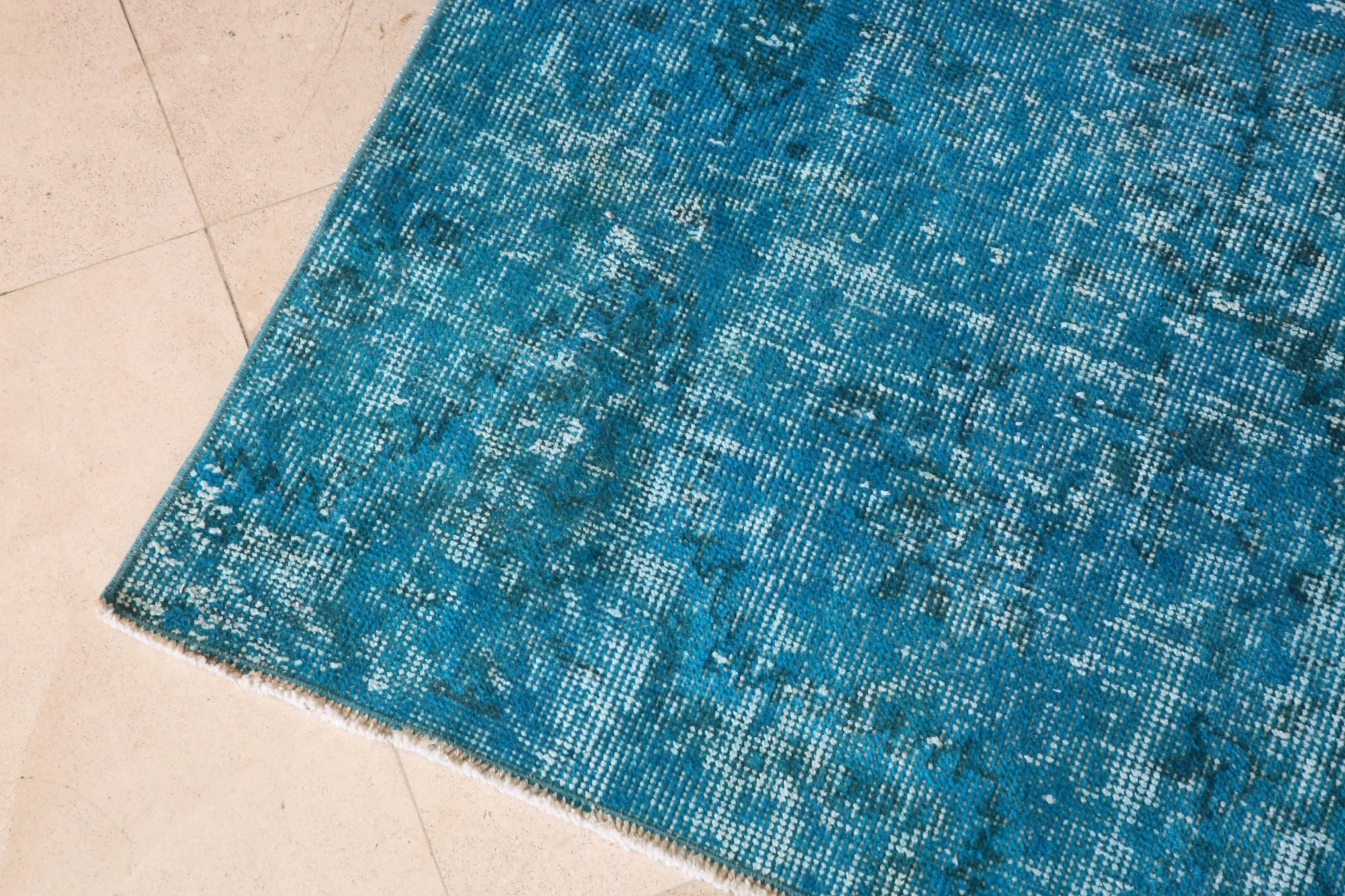 Vintage Mini Overdyed Turkish Rug 2.4ftx3.4ft