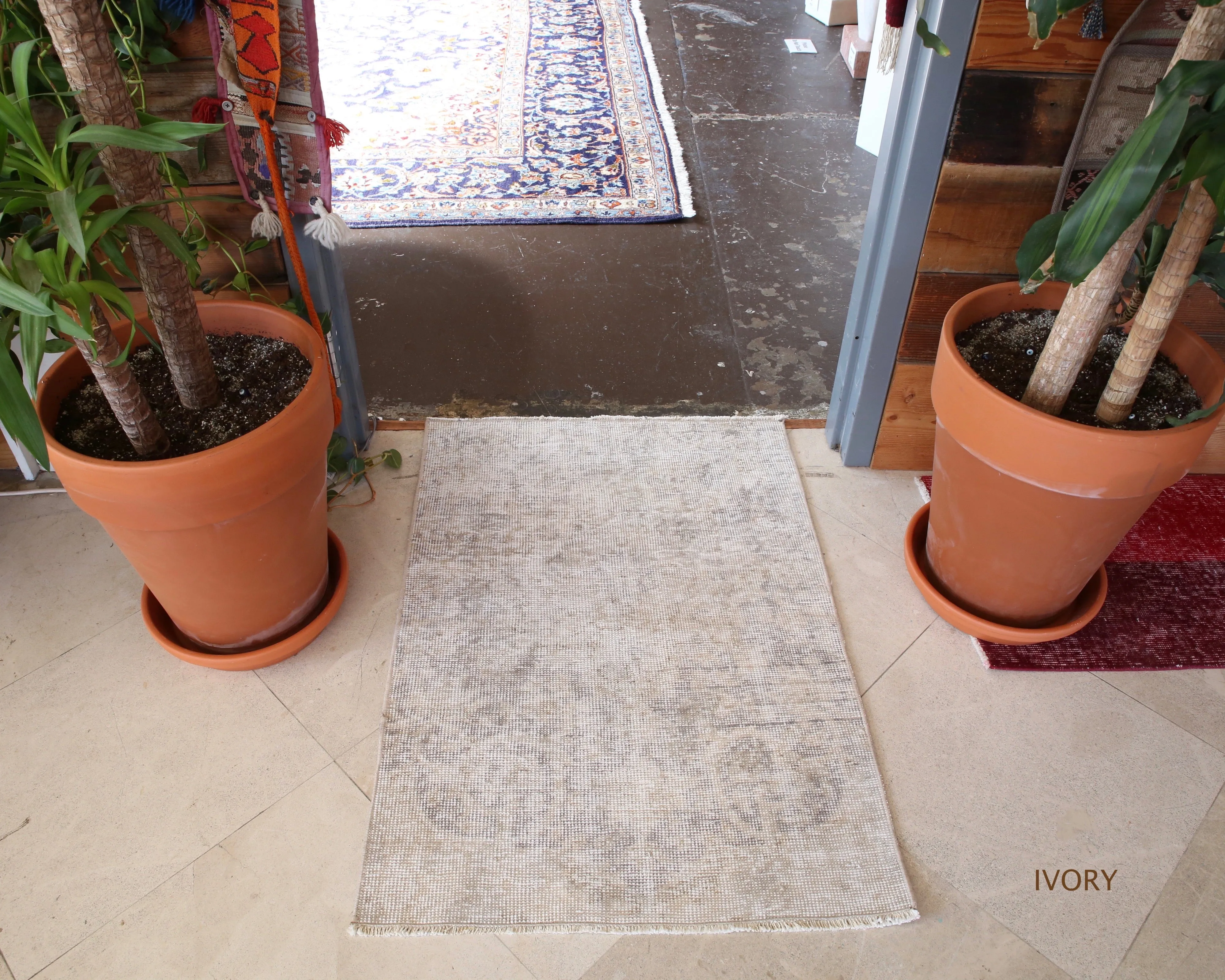 Vintage Mini Overdyed Turkish Rug 2.4ftx3.4ft