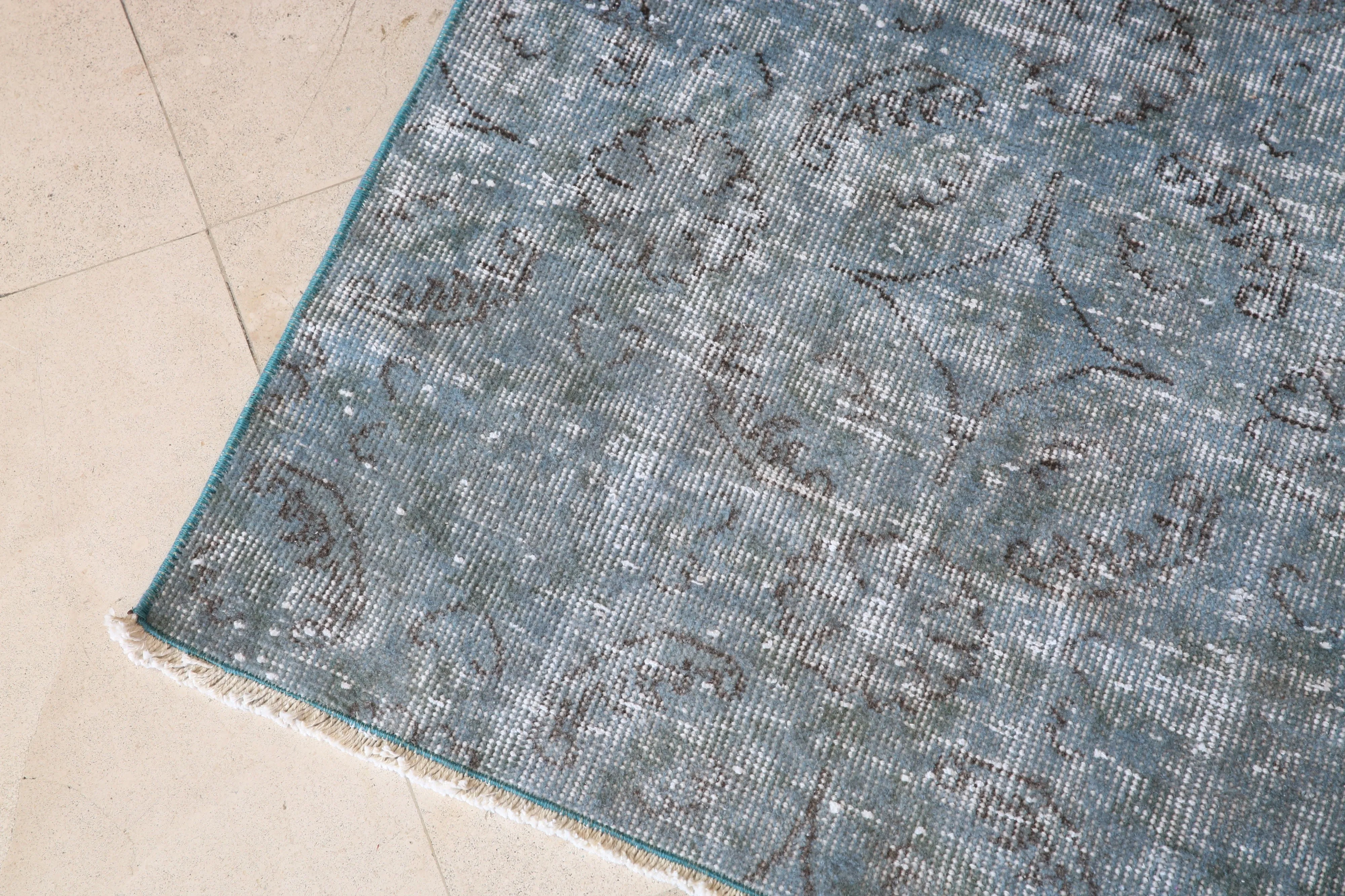 Vintage Mini Overdyed Turkish Rug 2.4ftx3.4ft