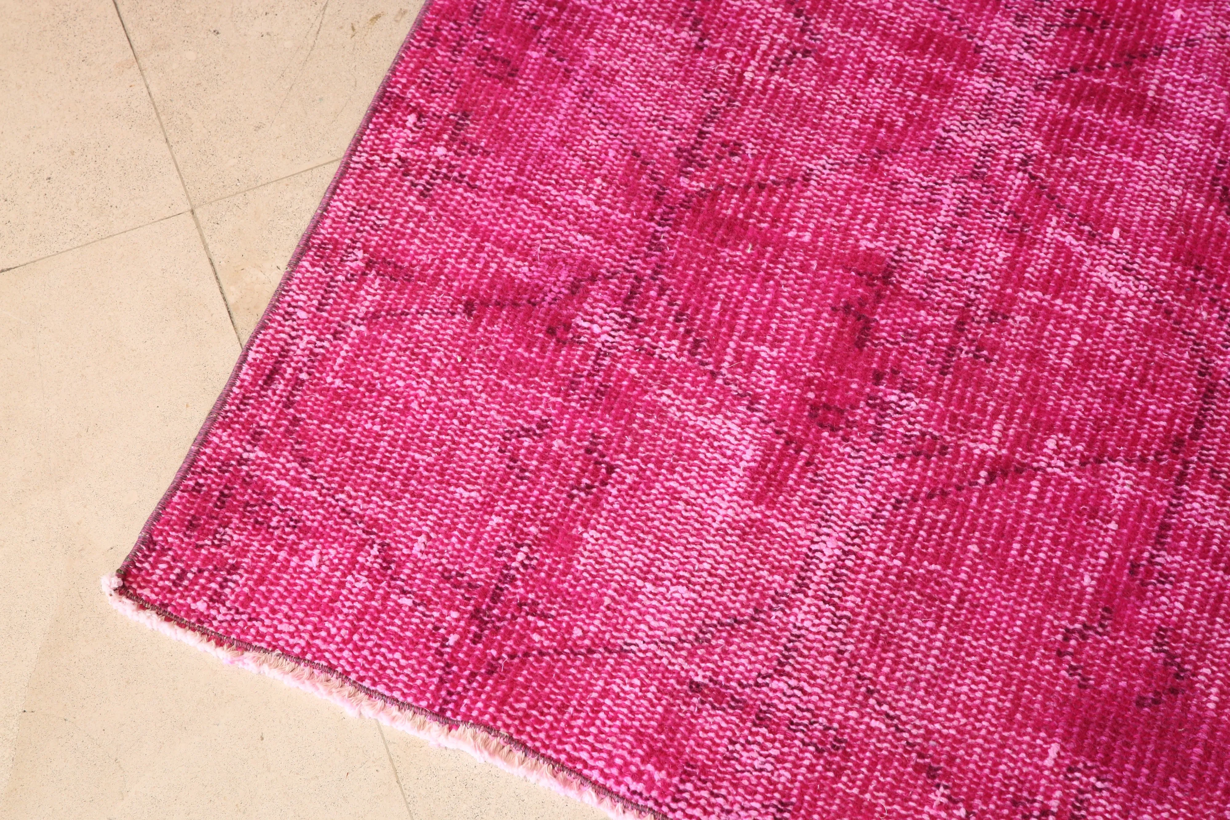 Vintage Mini Overdyed Turkish Rug 2.4ftx3.4ft