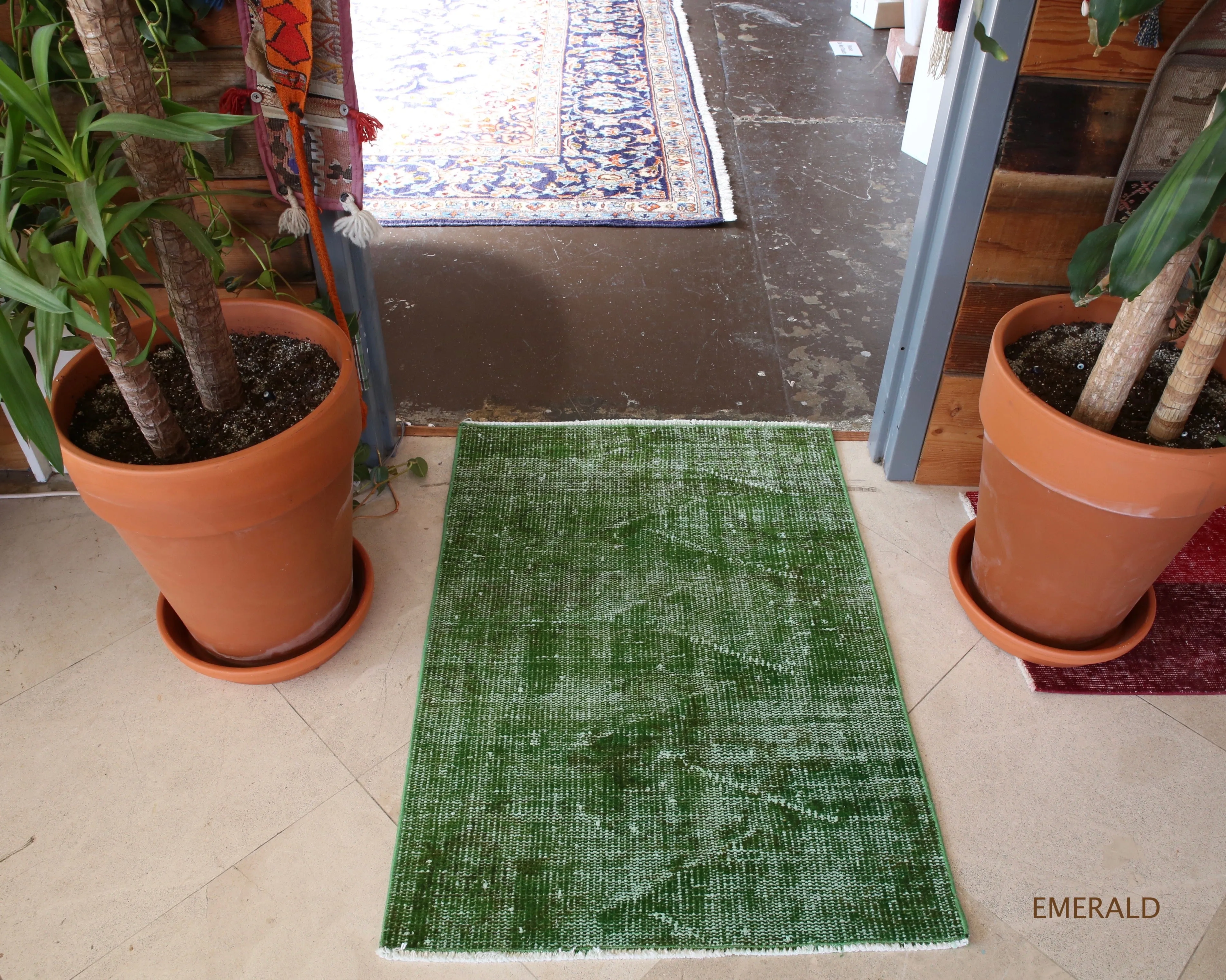 Vintage Mini Overdyed Turkish Rug 2.4ftx3.4ft