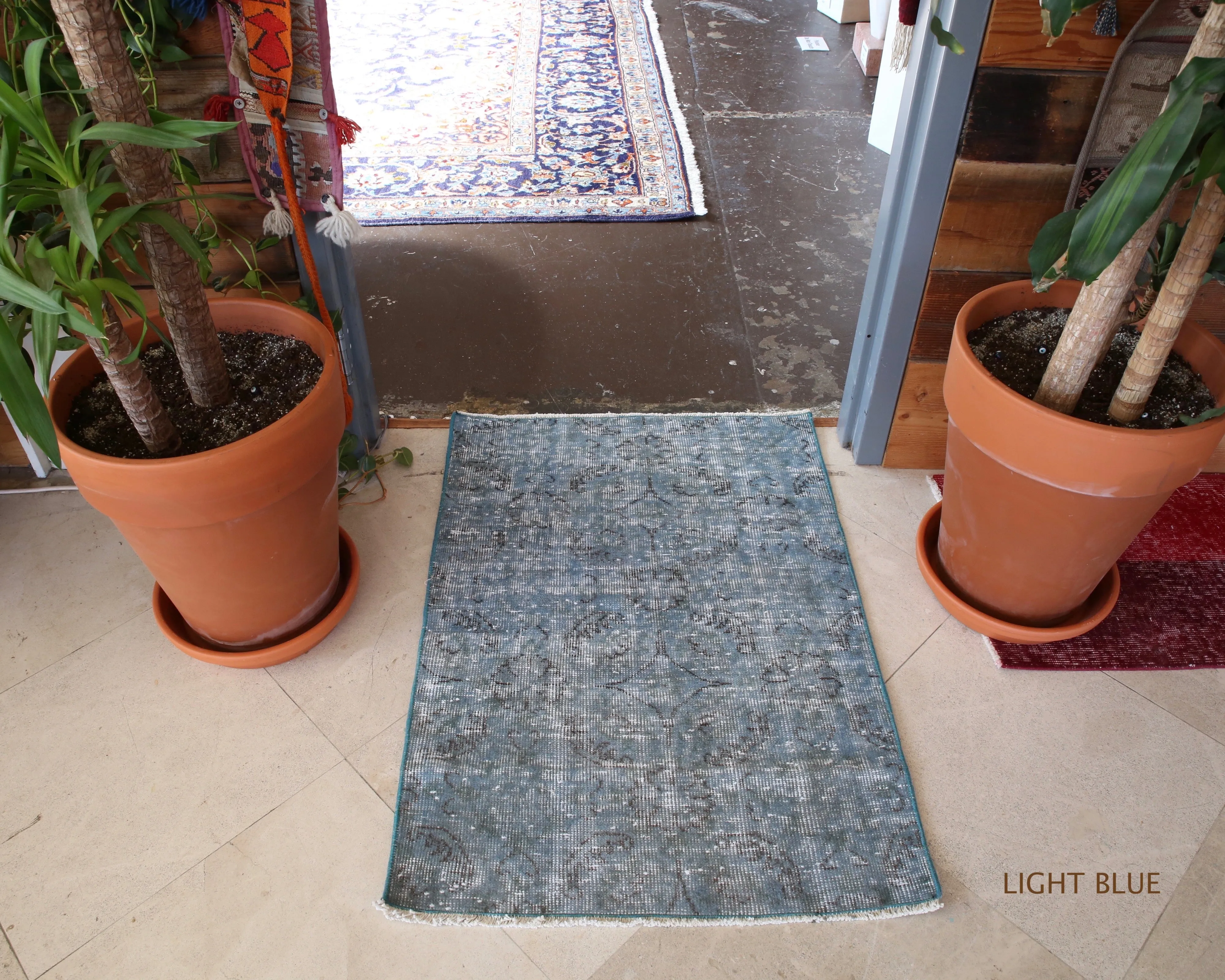 Vintage Mini Overdyed Turkish Rug 2.4ftx3.4ft