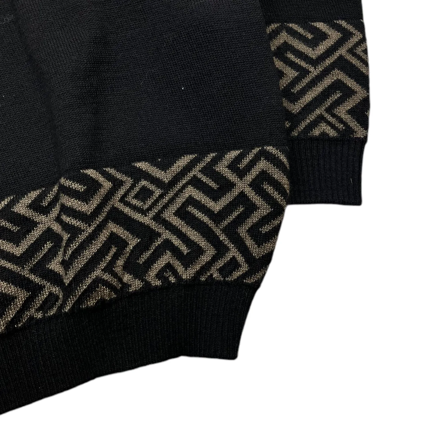 Vintage Tosani V-Neck 3D Multi-Patterned Forest Knit