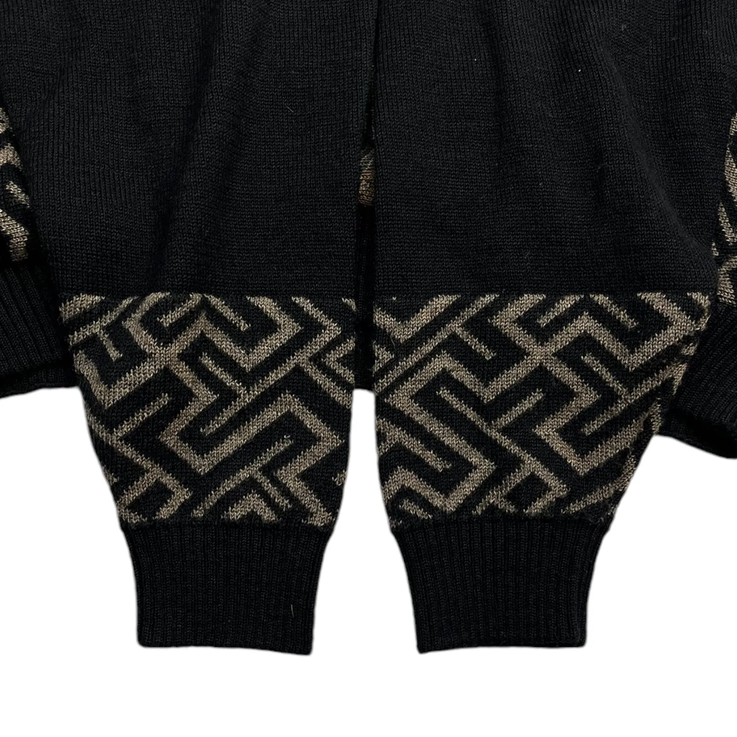 Vintage Tosani V-Neck 3D Multi-Patterned Forest Knit
