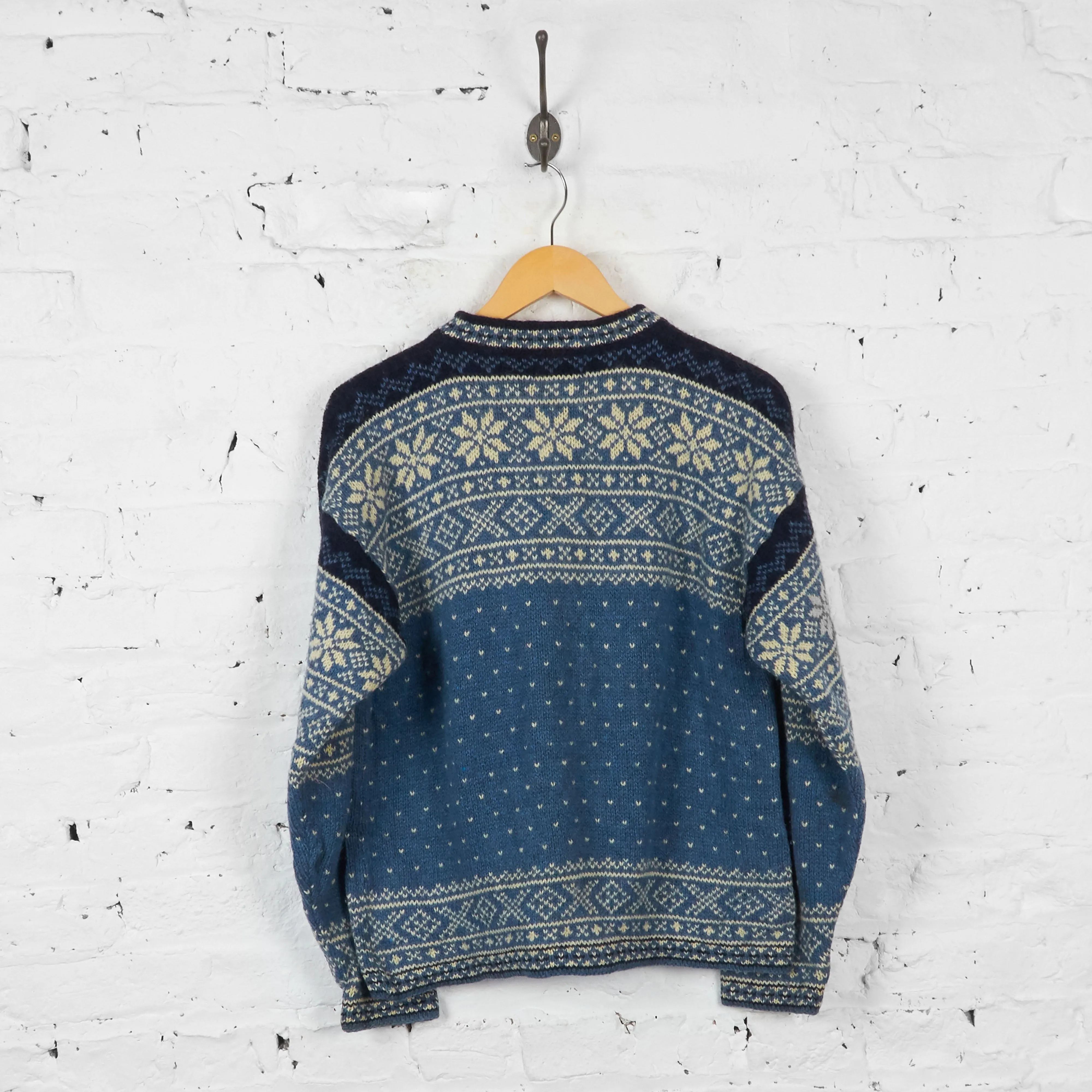 Vintage Women's L.L Bean Patterned Jumper - Blue - M