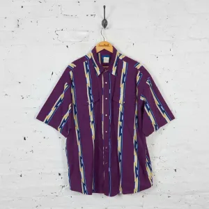 Vintage Wrangler Patterned Western Shirt - Purple - XL