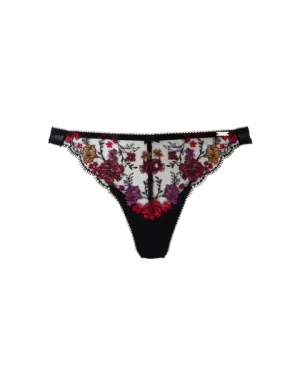 VIP Bouquet Thong - Black/Red -