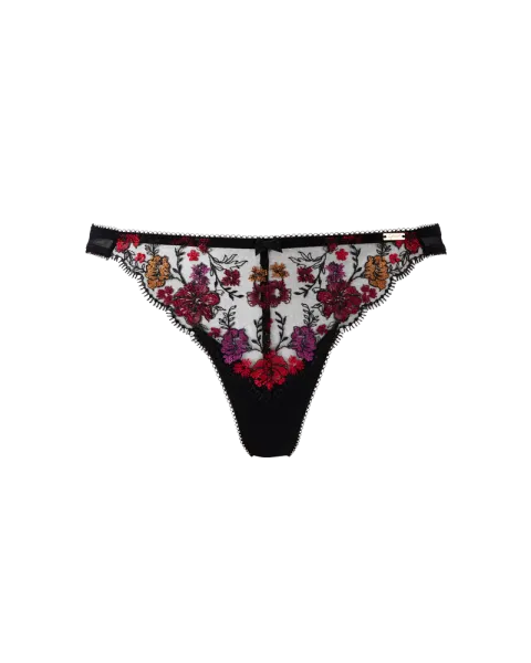 VIP Bouquet Thong - Black/Red -