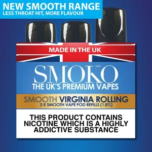 VIRGINIA ROLLING - SMOOTH VAPE POD REFILLS