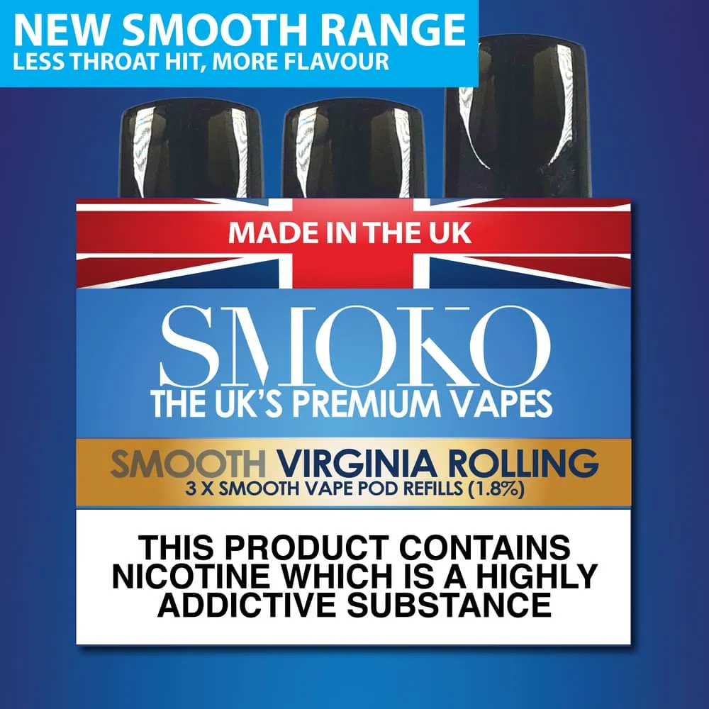 VIRGINIA ROLLING - SMOOTH VAPE POD REFILLS