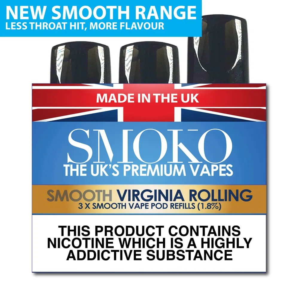 VIRGINIA ROLLING - SMOOTH VAPE POD REFILLS
