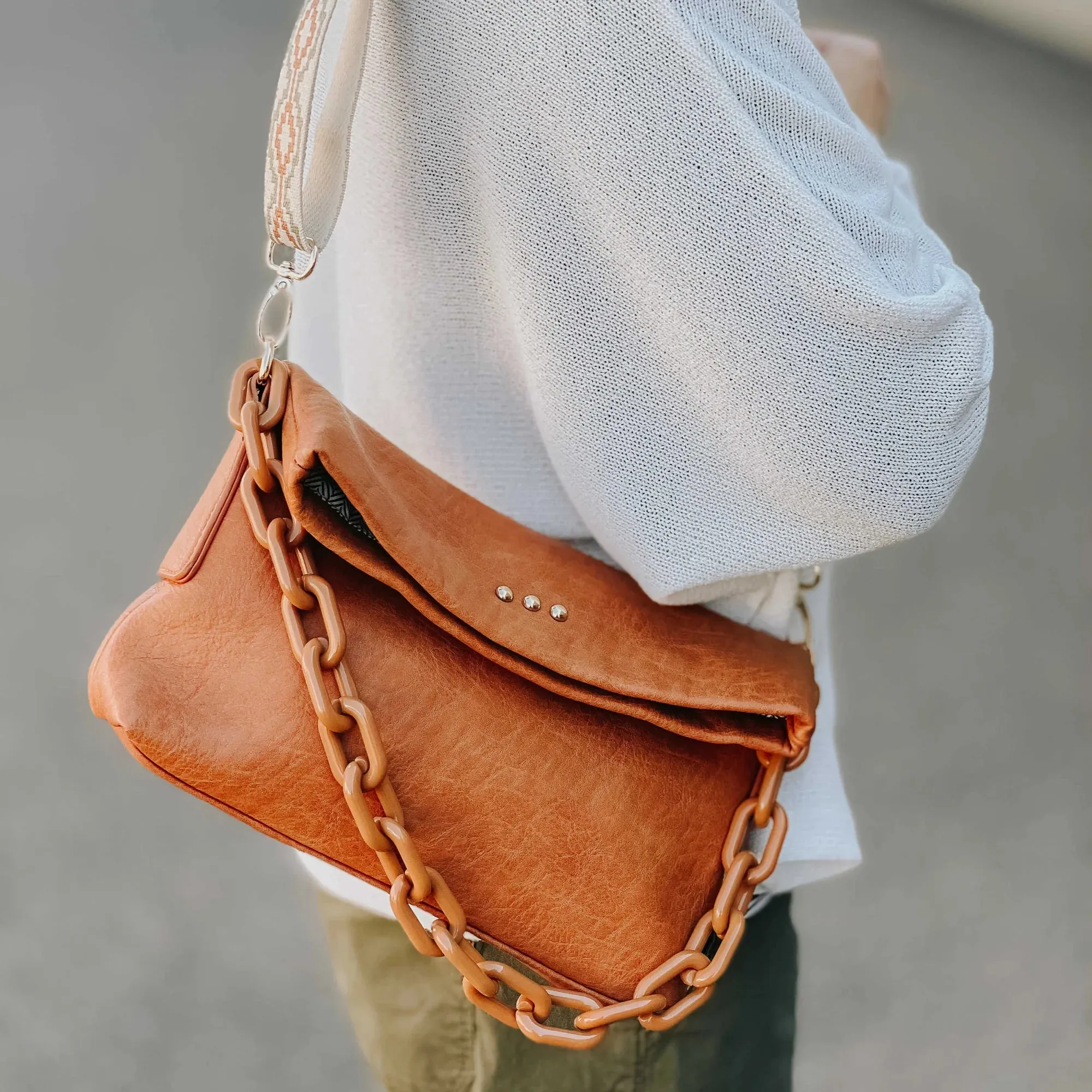 Warrior Custom Hand-Painted Peekaboo Bag