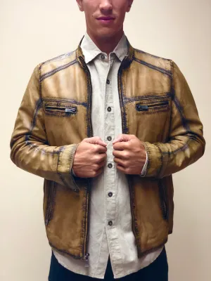 Washed Lamb Blouson Jacket