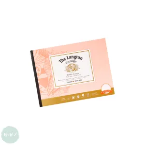 WATERCOLOUR PAPER - Pad - LANGTON PRESTIGE - 100% Cotton - 300gsm - HOT PRESSED Surface - 12 x 9"
