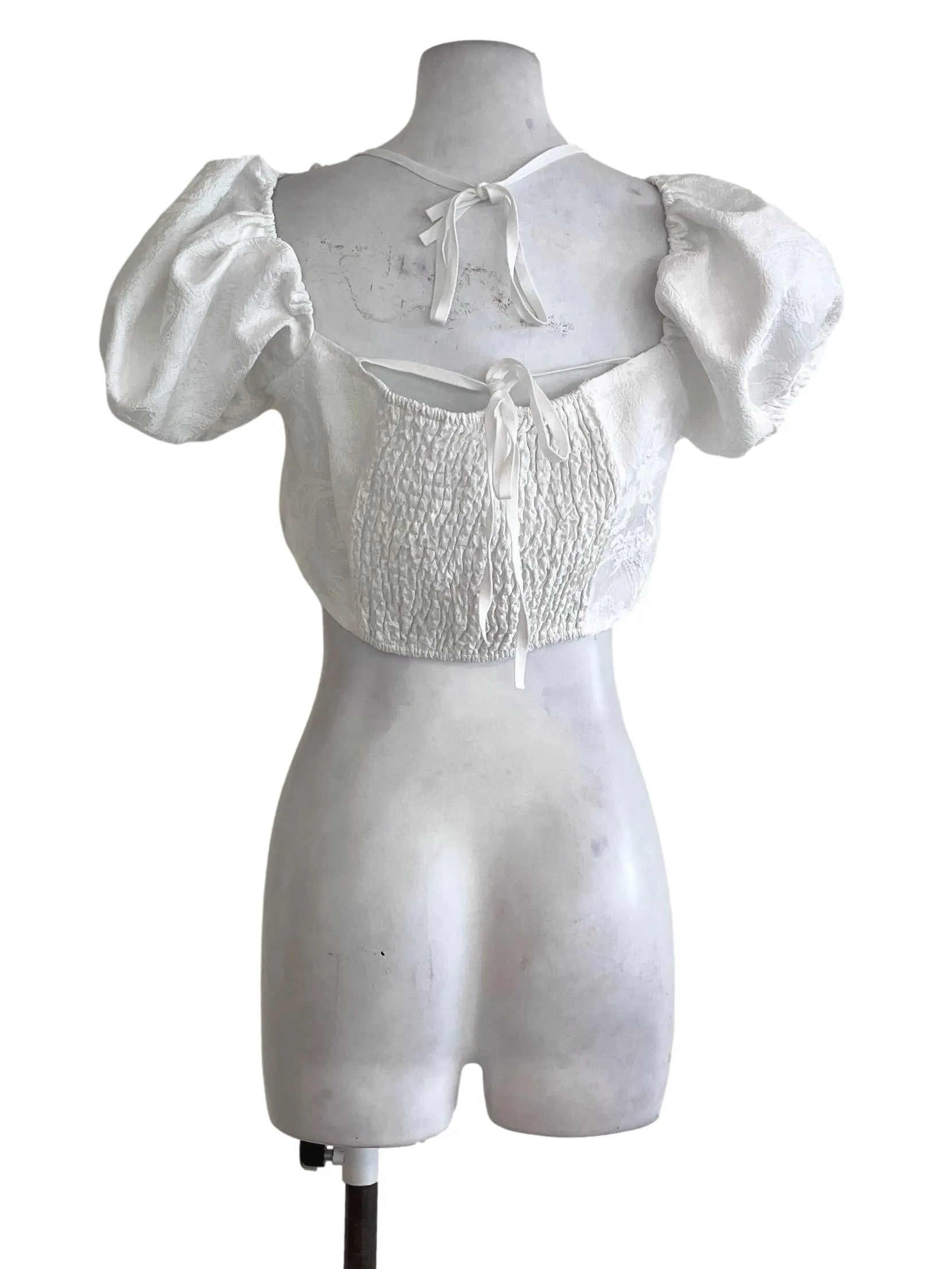 White Textured Top