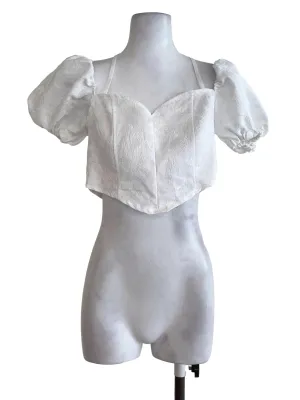 White Textured Top