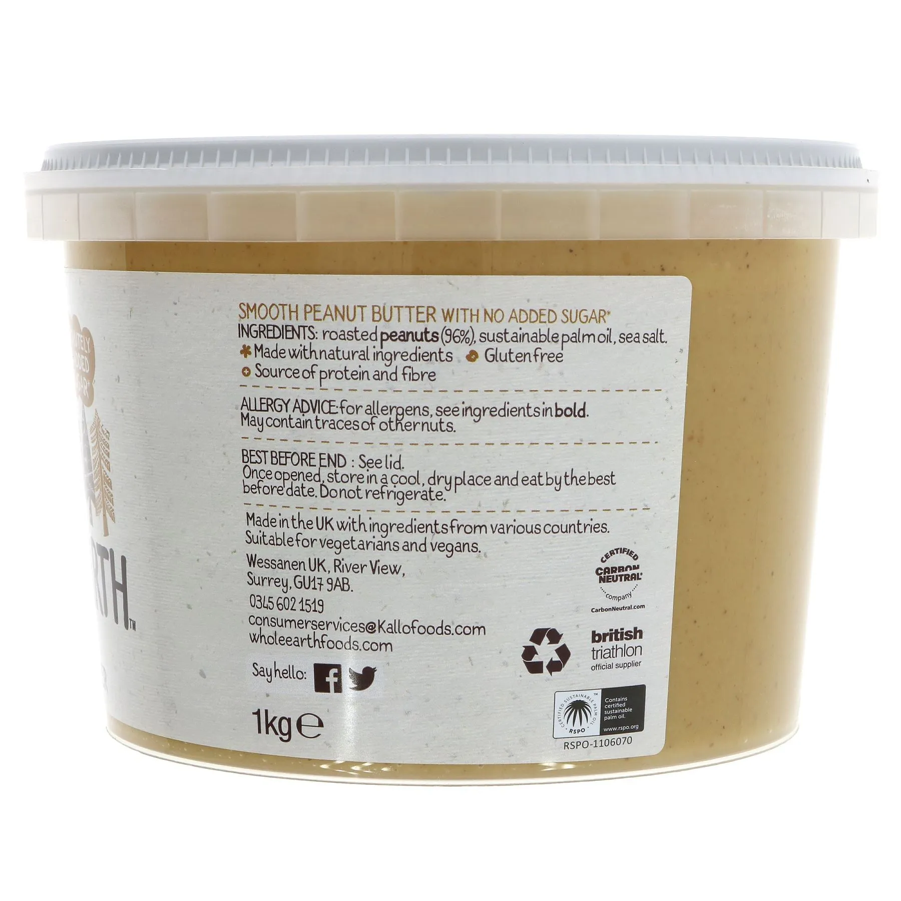 Whole Earth | Peanut Butter -smooth original | 1kg