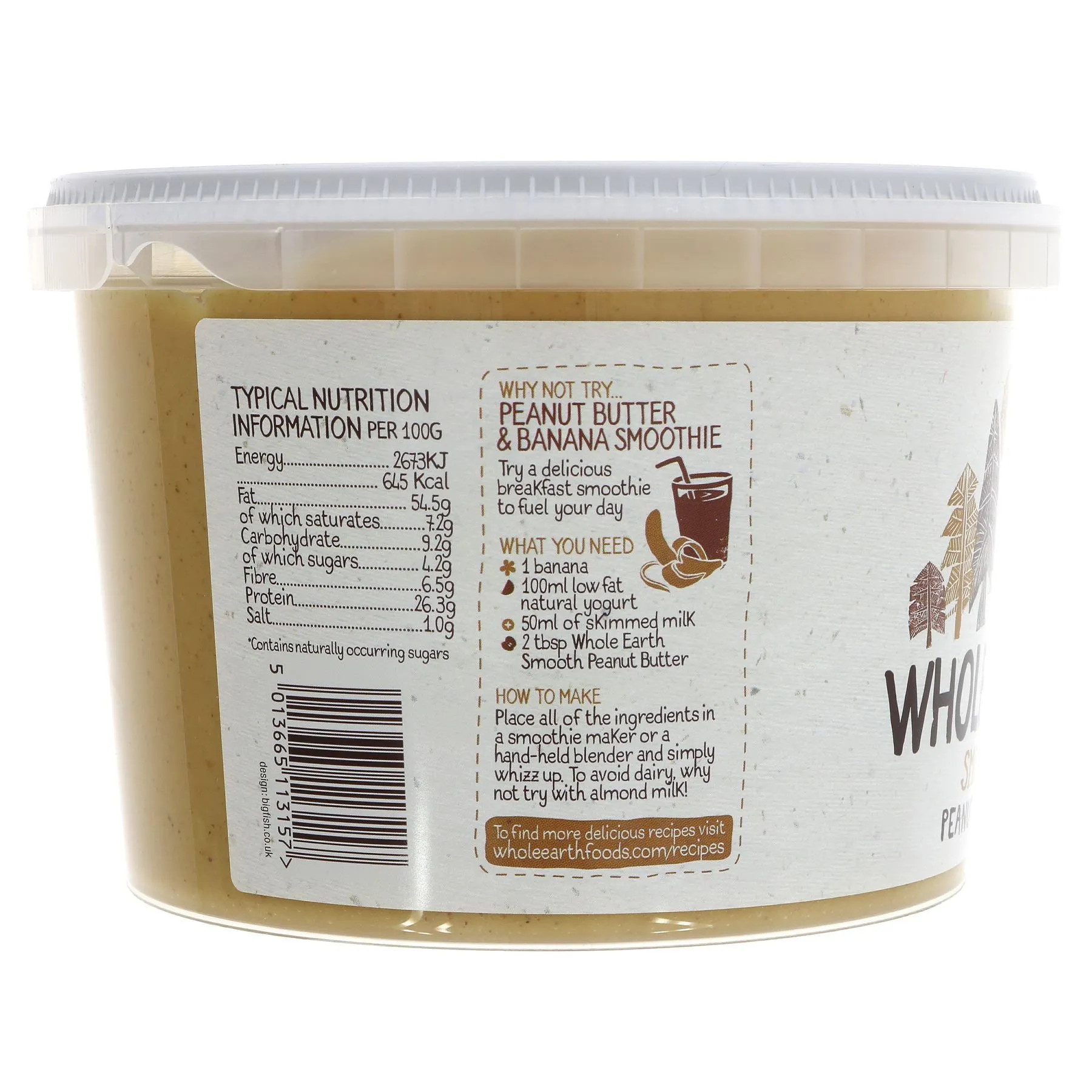 Whole Earth | Peanut Butter -smooth original | 1kg