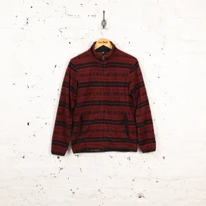 Womens Patterned Fleece - Red/Black - M