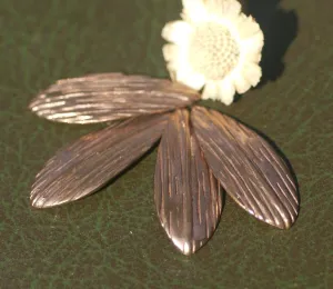 Woodgrain Pattern Leaf - Leaves - Tree Fall Greenery Leaf 3D 30mm x 12mm with Hole Shape Blanks - 6 pieces