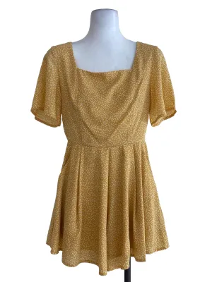 Yellow Patterned Romper