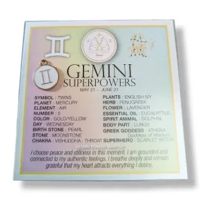 Zodiac Affirmation Card Gemini
