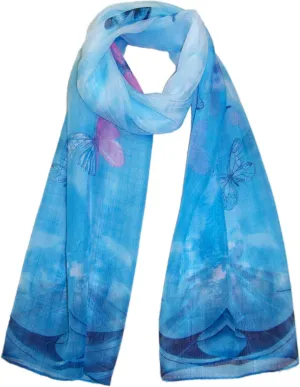 ZUZIFY Butterfly Ombre Chiffon Scarf. AC0018